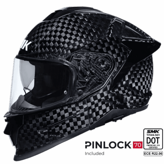 SMK Titan V2 Carbon Gloss Black Helmet