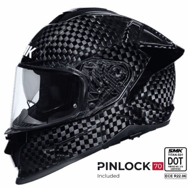 SMK Titan V2 Carbon Gloss Black Helmet