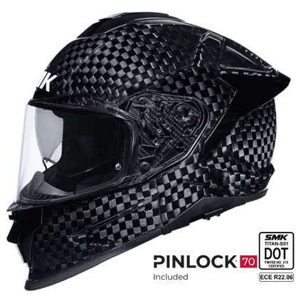SMK Titan V2 Carbon Gloss Black Helmet