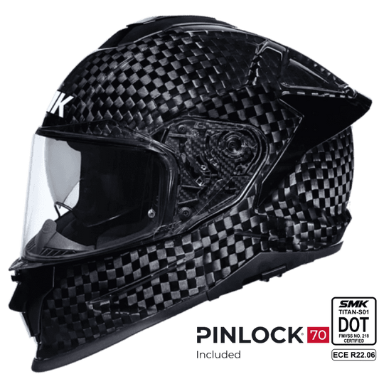 SMK Titan V2 Carbon Gloss Black Helmet