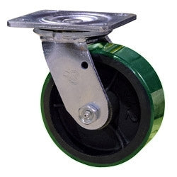 5" Heavy Swivel Caster Polyurethane on Metal Core with Ball Bearings - 1,000 lbs Cap.
