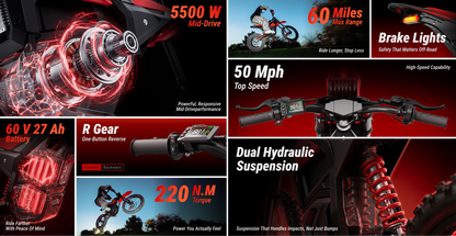 Yozma 10" Pro High-Performance Electric Dirt Bike